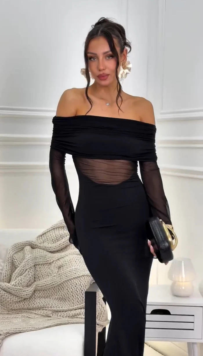 HARPER™ | Shoulder Mesh Gown