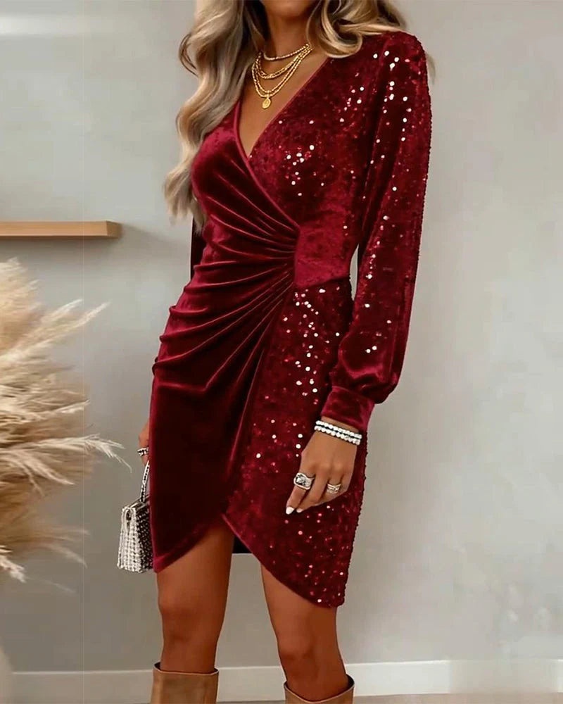 EMILIA™ | V-Neck Midi Dress