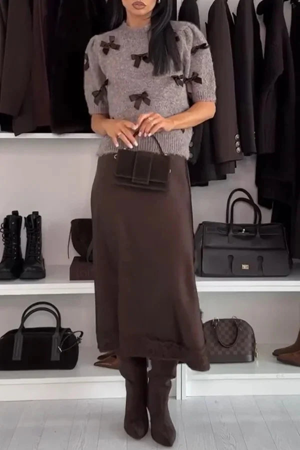 Bow-Detail Knit Sweater | Arizona Collection