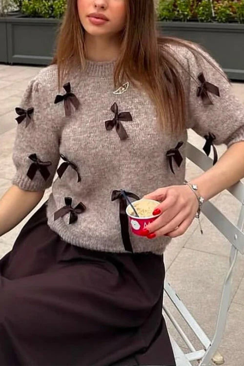 Bow-Detail Knit Sweater | Arizona Collection