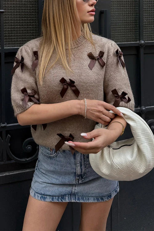 Bow-Detail Knit Sweater | Arizona Collection