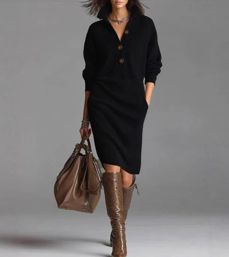 PANSY™ | Knitted Midi Sweater Dress