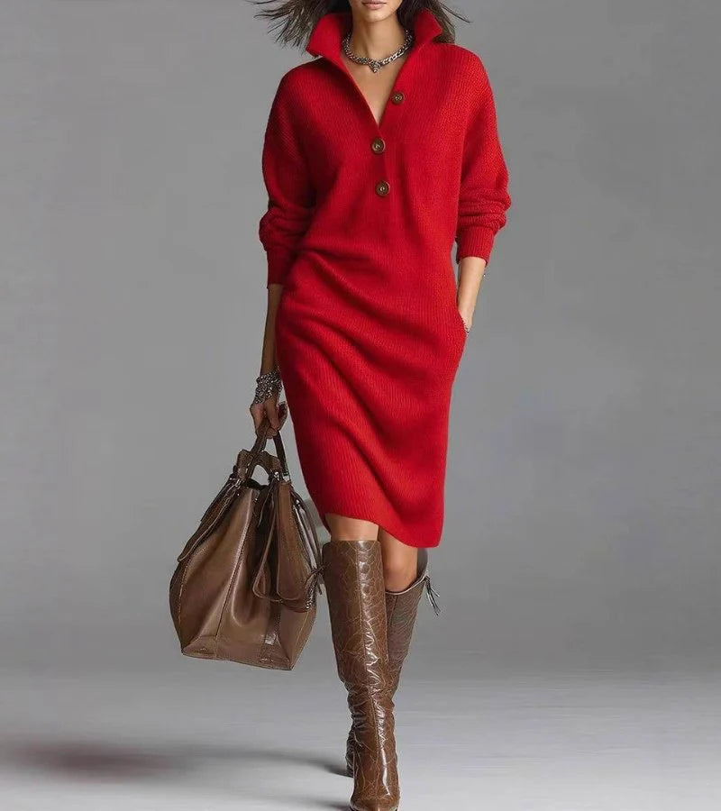PANSY™ | Knitted Midi Sweater Dress