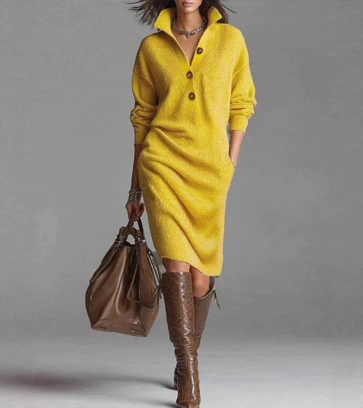 PANSY™ | Knitted Midi Sweater Dress
