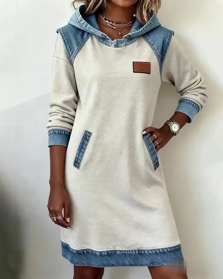 ADELINA™ | Stylish Denim-Look Dress