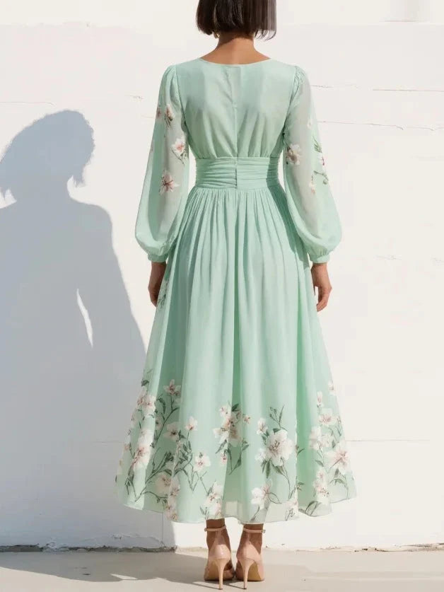 HANNAH™ | Pleated Floral Midi Dress