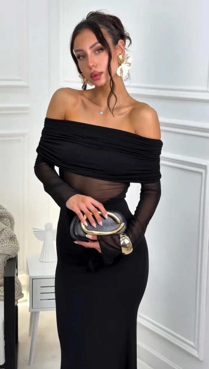 HARPER™ | Shoulder Mesh Gown