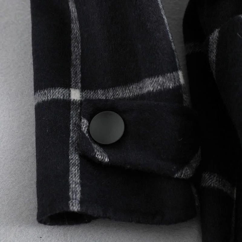 VALERIA™ | Elegant Wool Plaid Coat