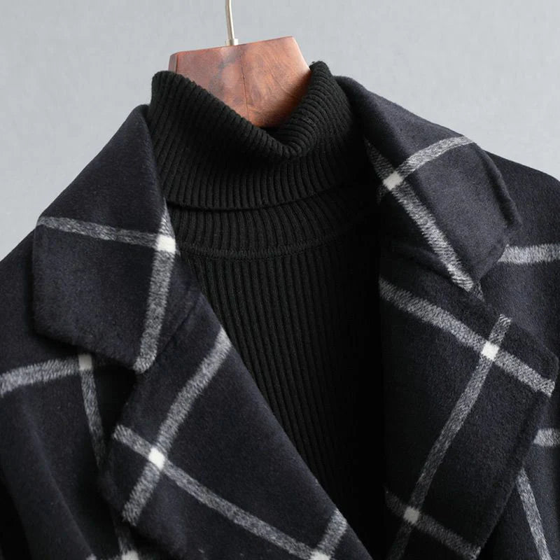 VALERIA™ | Elegant Wool Plaid Coat