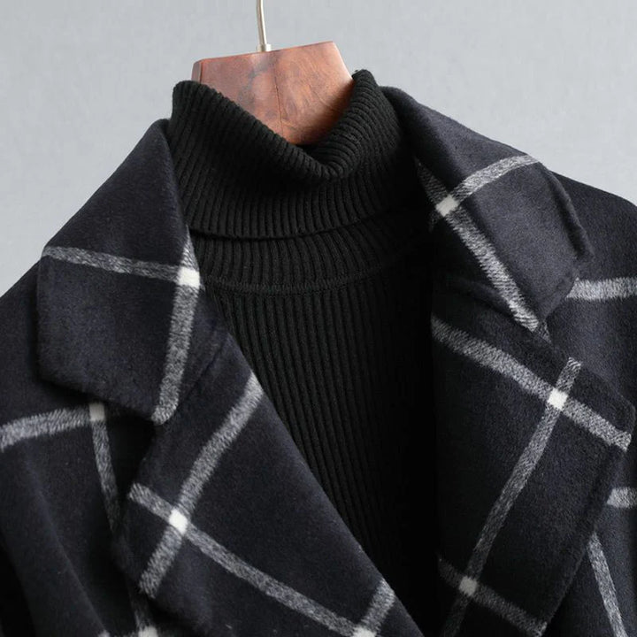 VALERIA™ | Elegant Wool Plaid Coat