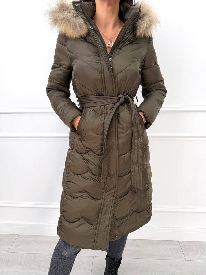 NORA™ | Quilted Jacket with Fur Hood