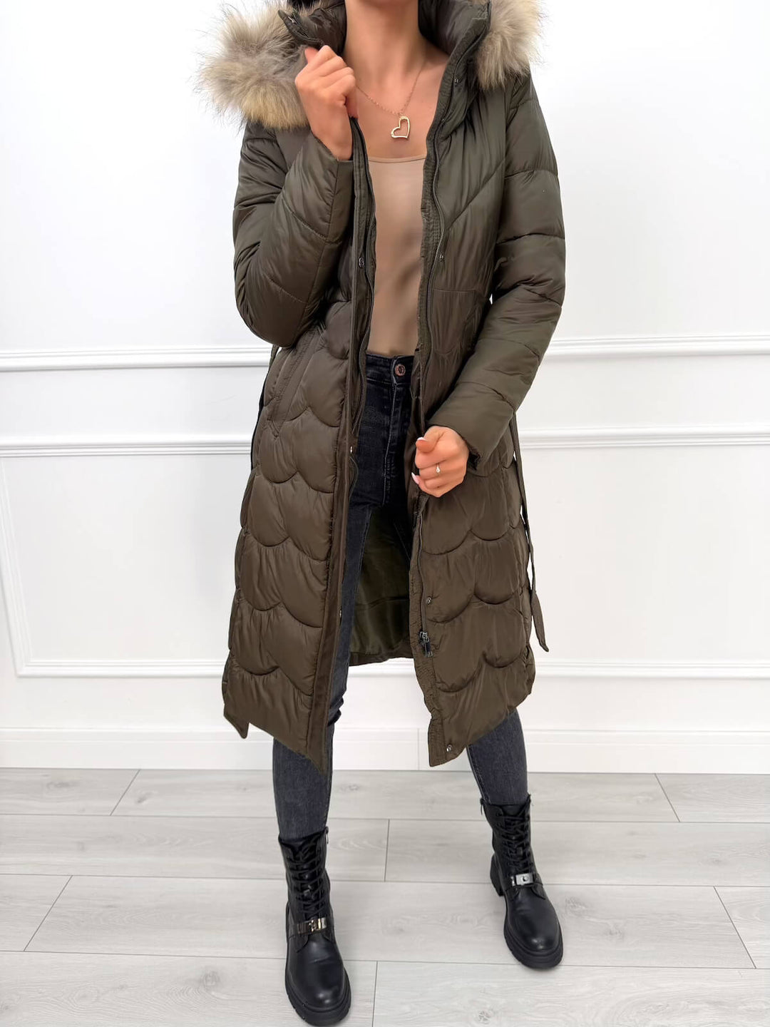 NORA™ | Quilted Jacket with Fur Hood