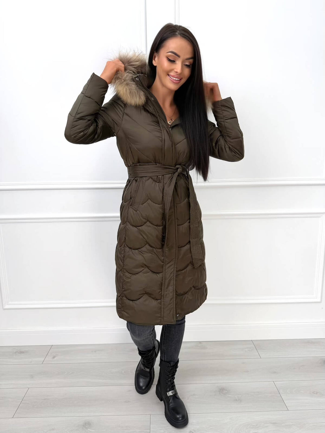 NORA™ | Quilted Jacket with Fur Hood