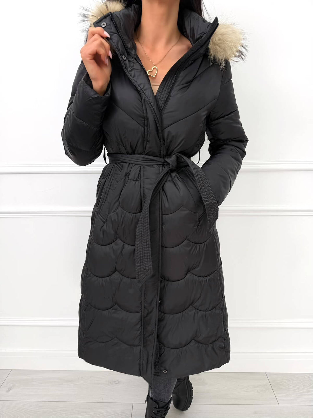 NORA™ | Quilted Jacket with Fur Hood