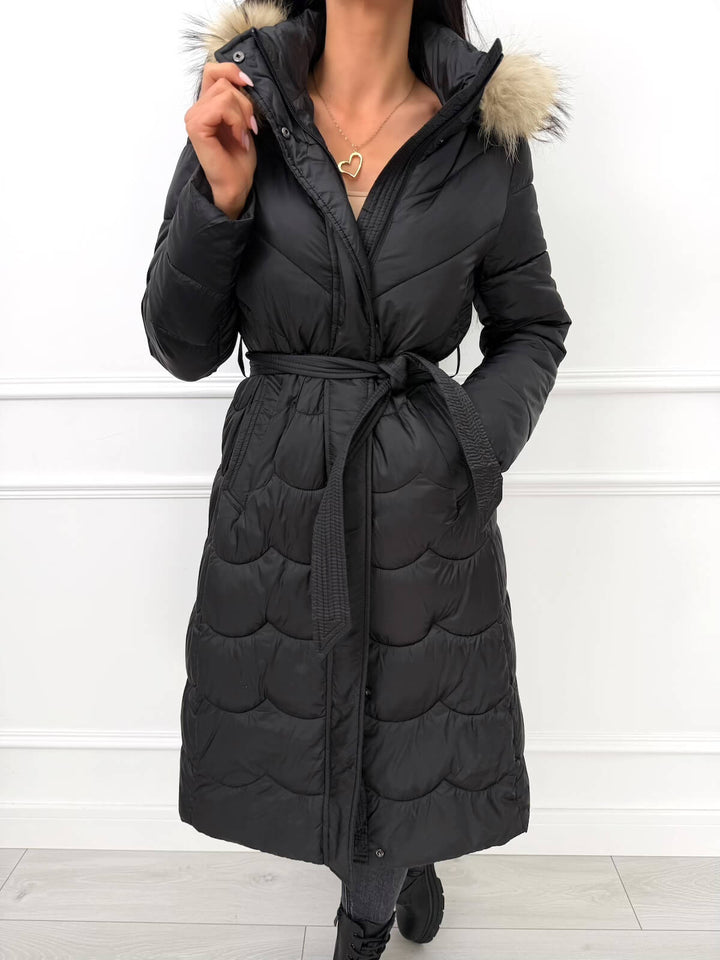 NORA™ | Quilted Jacket with Fur Hood