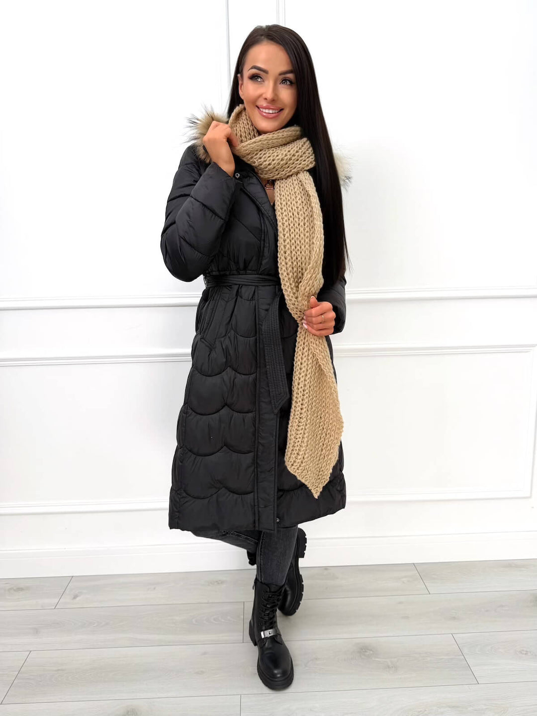 NORA™ | Quilted Jacket with Fur Hood