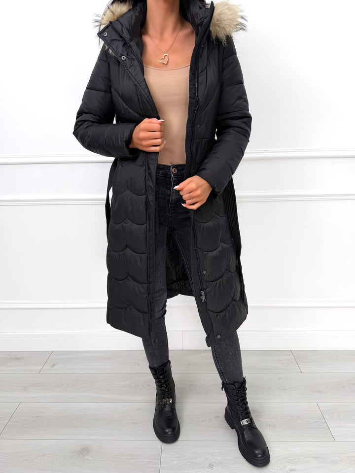 NORA™ | Quilted Jacket with Fur Hood