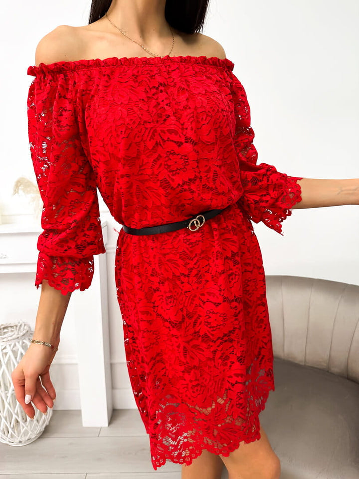 QAMRA™ | Romantic Lace Evening Dress