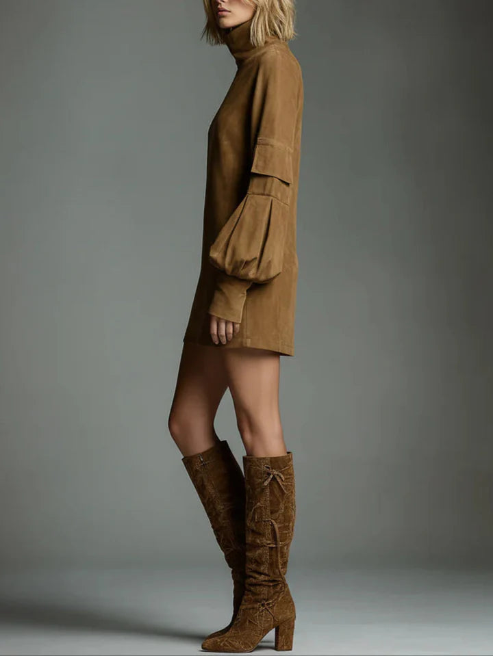 LIVIA™ | Soft Suede Dress