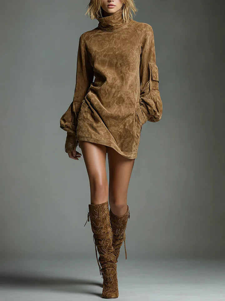 LIVIA™ | Soft Suede Dress